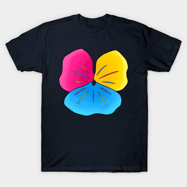 LGBT Pride Flower Pan-sy T-Shirt by xerosse